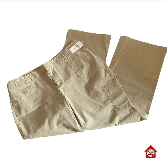 DOCKERS Tan Khaki Baggy Cargo Pants Mid-Rise Khaki Tan Cargo Pants Size 18… - Picture 7 of 8
